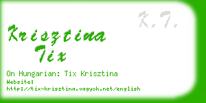 krisztina tix business card